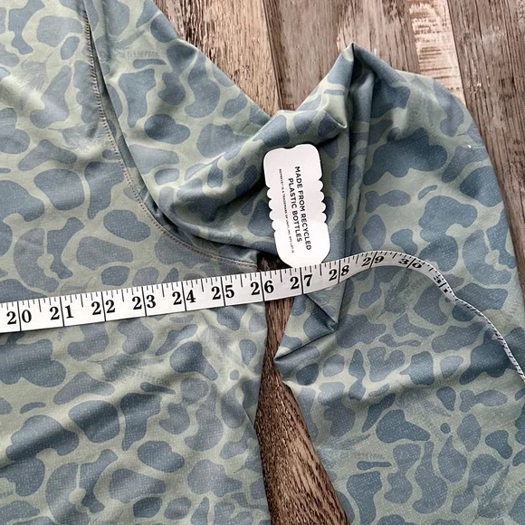 Mens XXL Fish Hippie Green and Blue Camo Long Sleeve Tee - Picture 8 of 10